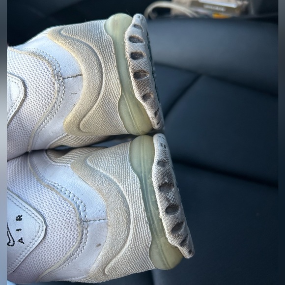 VTG Nike Air Max White Leather 970406-101 Womens Basketball Sneakers Shoes High - Picture 4 of 7